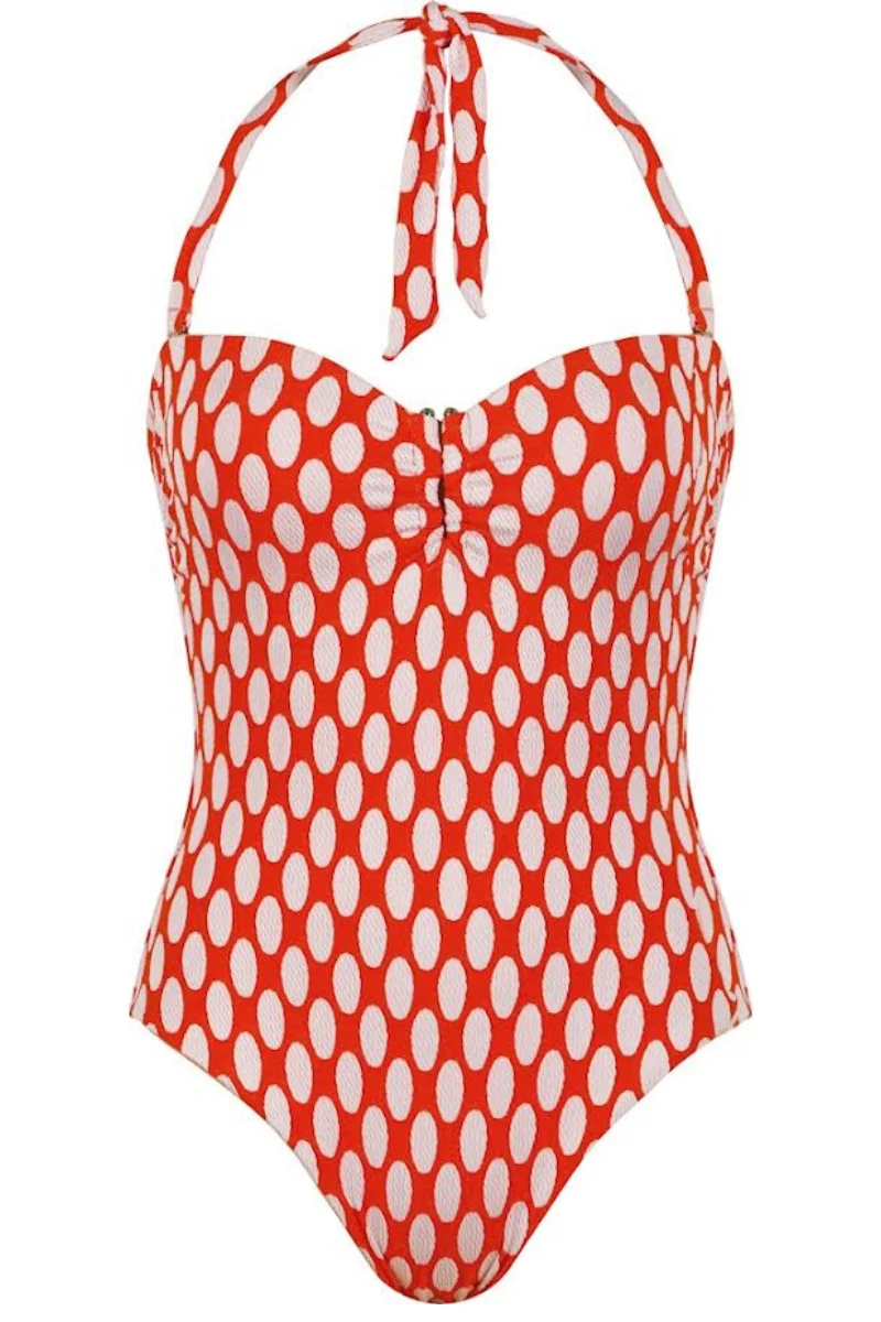NATURANA Цял бански костюм Orange Breeze (S Размер)