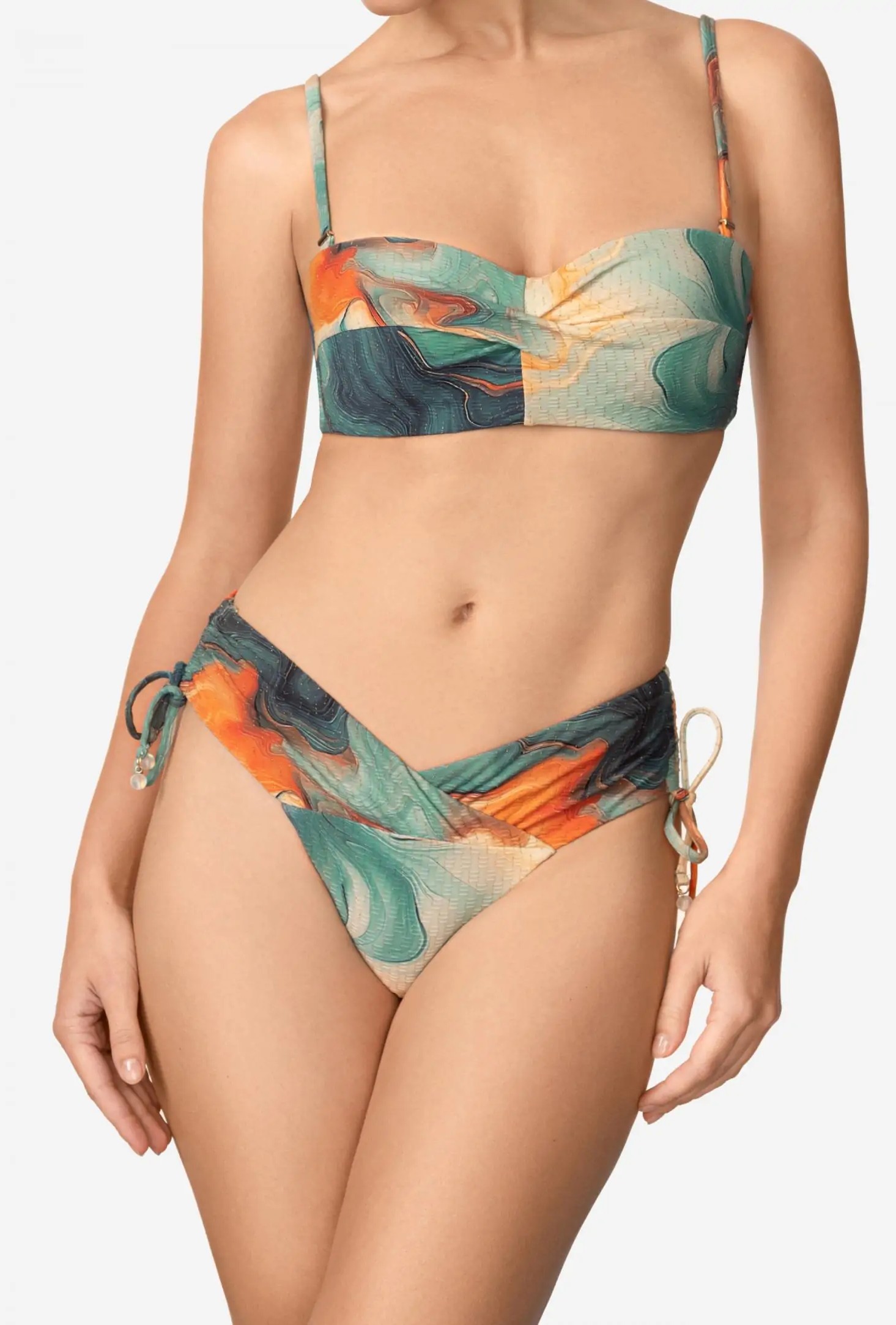 Marc & Andre Бански Sea Swirls Bandeau Push-up - Image 6